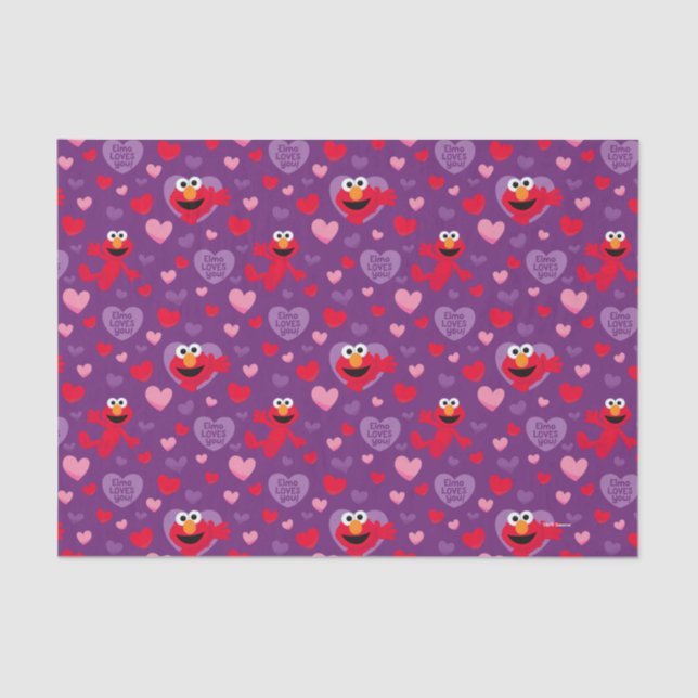Papel De Seda Elmo Te Ama El Patrón El día de San Valentín (Anverso)