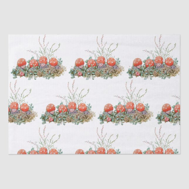Papel De Seda Elsa Beskow Whimsical Mushroom Children (Anverso)