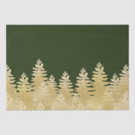 Papel De Seda Embalaje de regalo para bosques de pino de oro ver