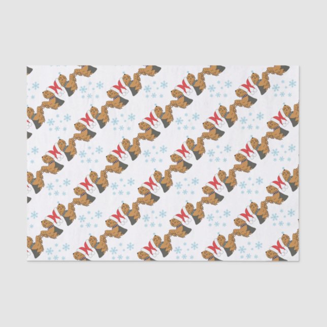 Papel De Seda Embalaje del navidad de Yorkshire Terrier (Anverso)