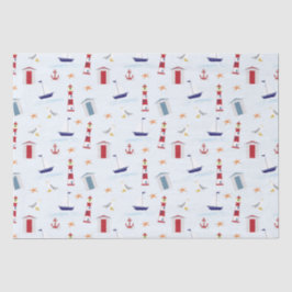 Papel De Seda emballage cadeau marin