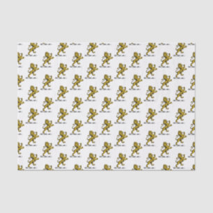 Papel De Seda Emblema de cresta de león parado heráldico C