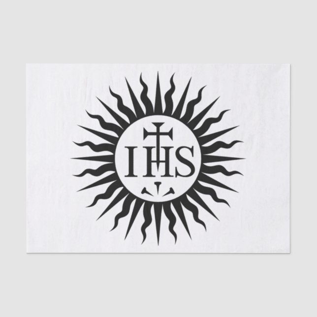 Papel De Seda Emblema de la Sociedad de Jesús (Anverso)