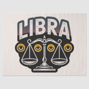 Papel De Seda Emblema Zodíaco Libra Místico