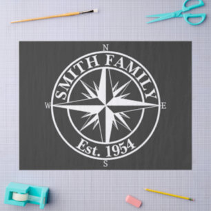Papel De Seda emblemas personalizables de monograma de estrella