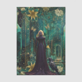 Papel De Seda Emerald Dreams Fantasy Forest Queen Decoupage