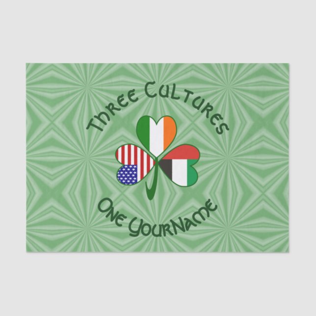 Papel De Seda Emiratos Árabes Unidos Irlanda Banderas de Estados (Anverso)