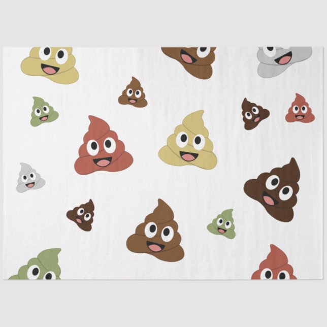 Papel De Seda Emoji Cute Poop ideas divertidas de regalo (Anverso)