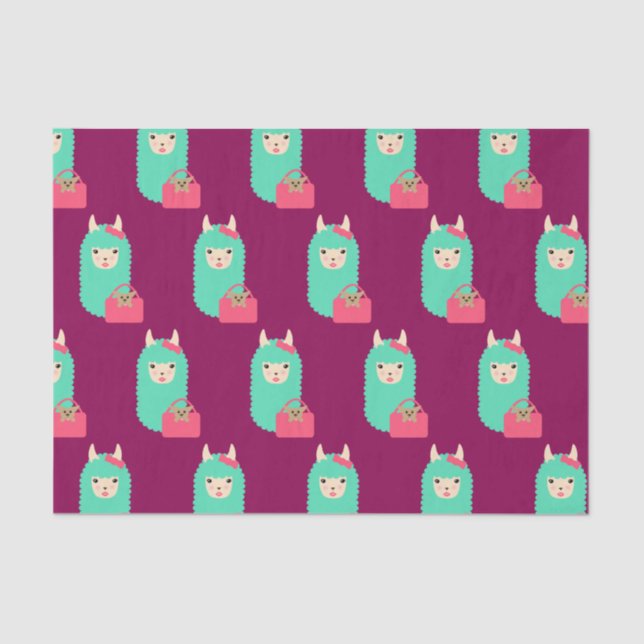 Papel De Seda Emoji femenina de la llama (Anverso)