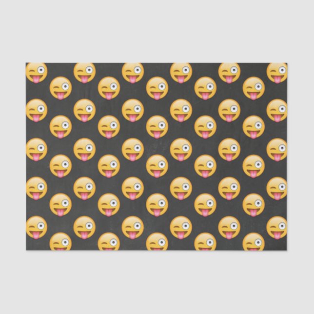 Papel De Seda Emoji loca de la cara (Anverso)