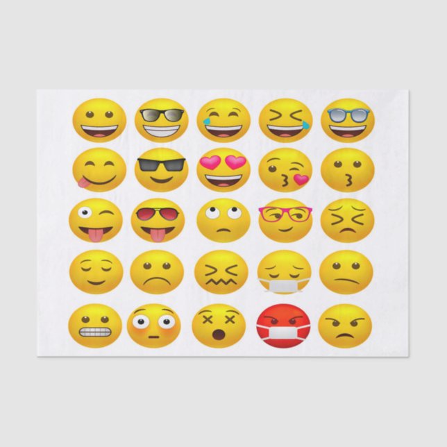 Papel De Seda Emojis de teclado (Anverso)