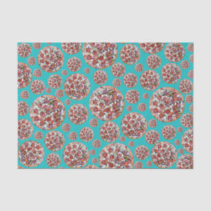 Papel De Seda Empanada de pizza de la turquesa