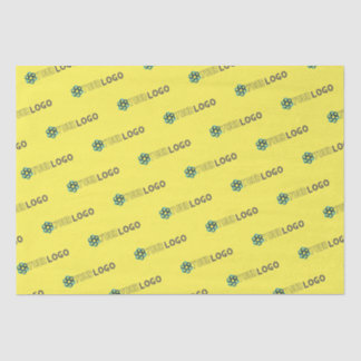 Papel De Seda Empaquetado amarillo con logotipo de negocios prom