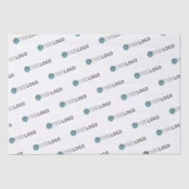 Papel De Seda Empaquetado blanco con el logotipo de negocios pro