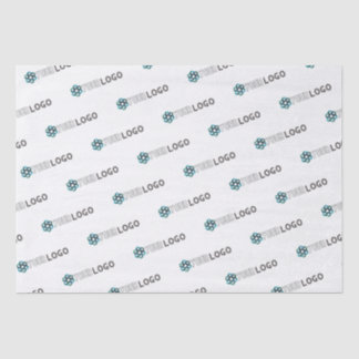 Papel De Seda Empaquetado blanco con el logotipo de negocios pro