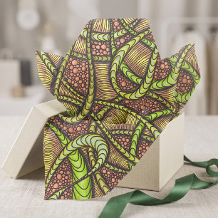 Papel De Seda Empaquetado de boutique abstracto boho vibrante y