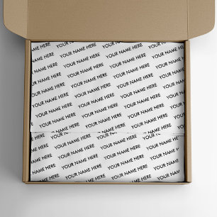 Papel De Seda Empaquetado de nombres de negocio marca blanco cor