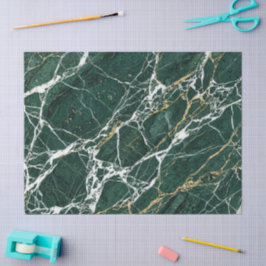 Papel De Seda Empaquetado de regalo dorado elegante de mármol ve