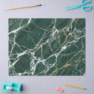 Papel De Seda Empaquetado de regalo dorado elegante de mármol ve