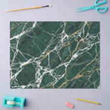 Empaquetado de regalo dorado elegante mármol verde