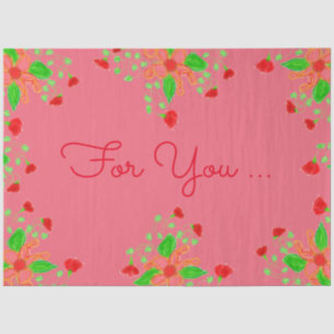 Papel De Seda Empaquetado de tejidos florales de sandía