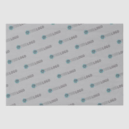 Papel De Seda Empaquetado gris con logotipo de negocios promocio