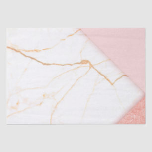 Papel De Seda Empaquetado moderno de mármol de oro rosa para peq