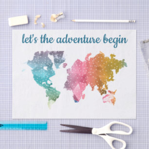 Papel De Seda Empecemos la aventura a un mundo geométrico colori