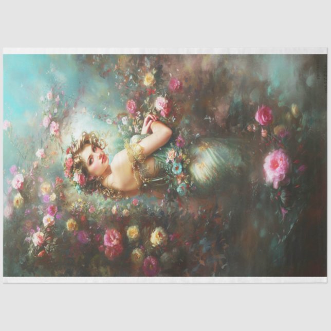 Papel De Seda Empleada en el jardín dos (Anverso)