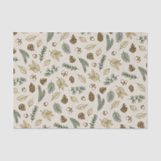 Papel De Seda en el bosque la naturaleza deja ramas pinecones pa
