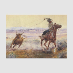 Papel De Seda "En el estanque" de Charles M Russell