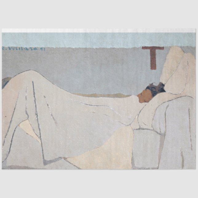 Papel De Seda En la cama, Edouard Vuillard (Anverso)