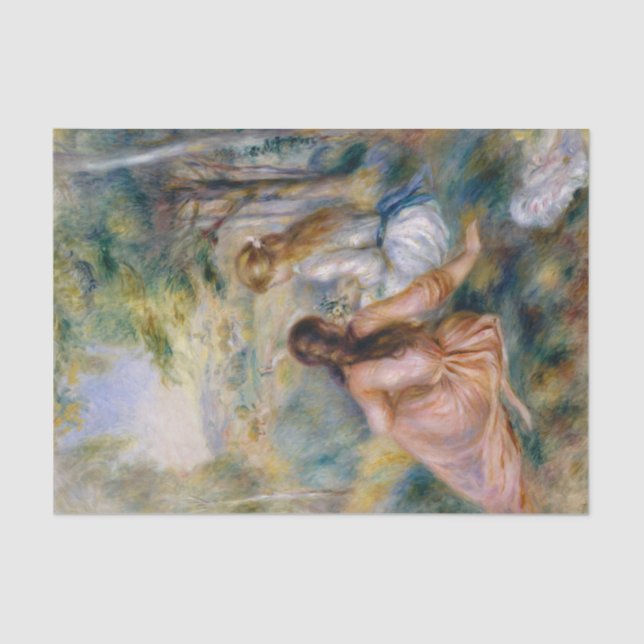 Papel De Seda En la pradera, arte Pierre-Auguste Renoir (Anverso)