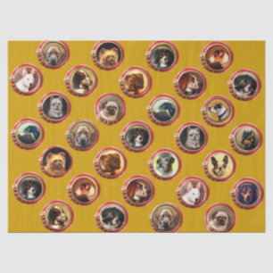 PAPEL DE SEDA ENAMIENTOS VICTORIANOS/RETRATOS DE PERRO MINIATURA