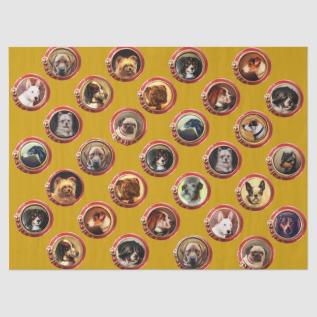 PAPEL DE SEDA ENAMIENTOS VICTORIANOS/RETRATOS DE PERRO MINIATURA (Anverso)