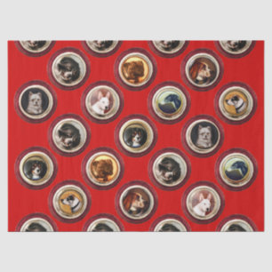 PAPEL DE SEDA ENAMIENTOS VICTORIANOS/RETRATOS DE PERROS MINIATUR