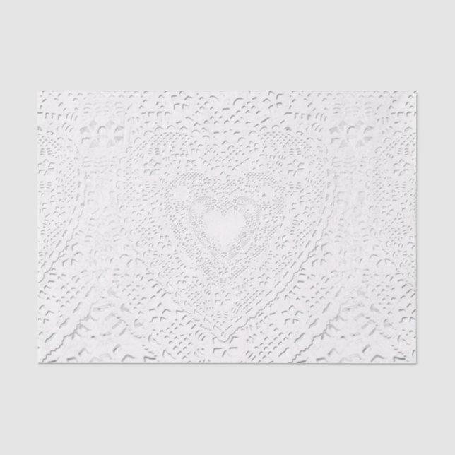 Papel De Seda Encaje Blanco Falso con Aspecto de Encaje (Anverso)