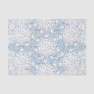 Papel De Seda Encaje cerámico azul claro y copo de nieve