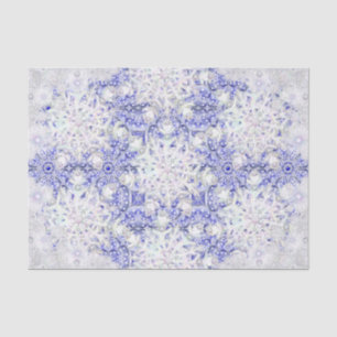 Papel De Seda Encaje cerámico azul de Grecia y copo de nieve