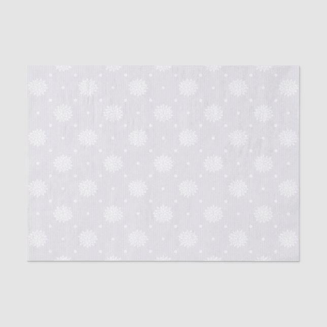 Papel De Seda Encaje Floral Blanco Elegante (Anverso)