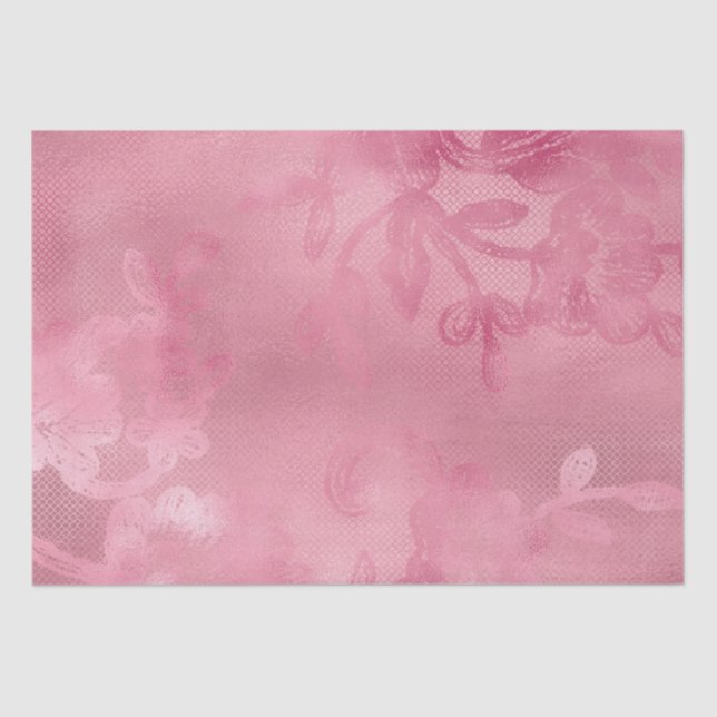 Papel De Seda Encaje Rosa Chic (Anverso)