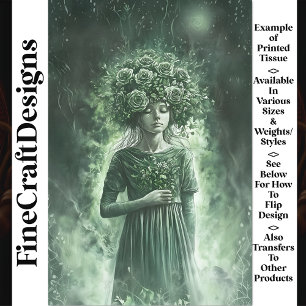 Papel De Seda Encantador Chica De La Naturaleza En La Decoración