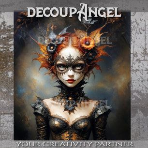 Papel De Seda Encantador de otoño - Desnuda de susurros góticos