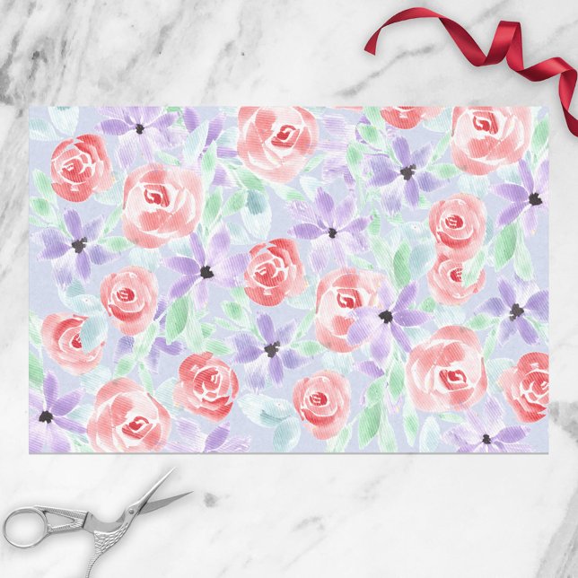 Papel De Seda Encantador romántico lavanda morada y rojo (Subido por el creador)