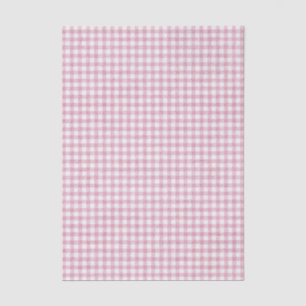 Papel De Seda Encanto de Gingham Rosa y Blanco aterciopelado