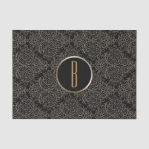 Papel De Seda Encanto Rústico Arpillera Real Damasco Chic Monogr