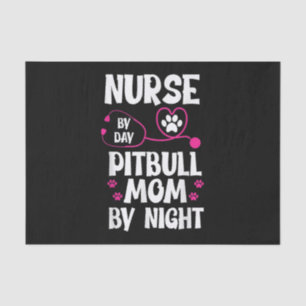 Papel De Seda Enfermera de RN Toro Mami Paw Dog Puppy Lover