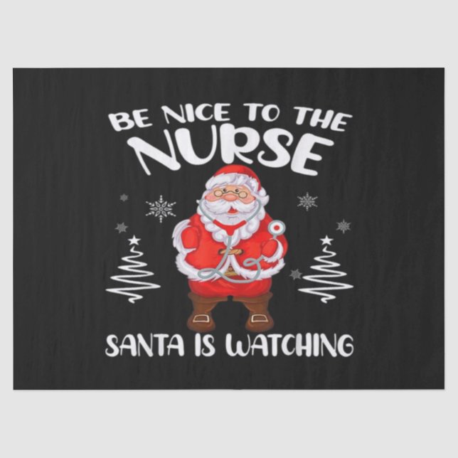 Papel De Seda Enfermera de Santa Claus (Anverso)