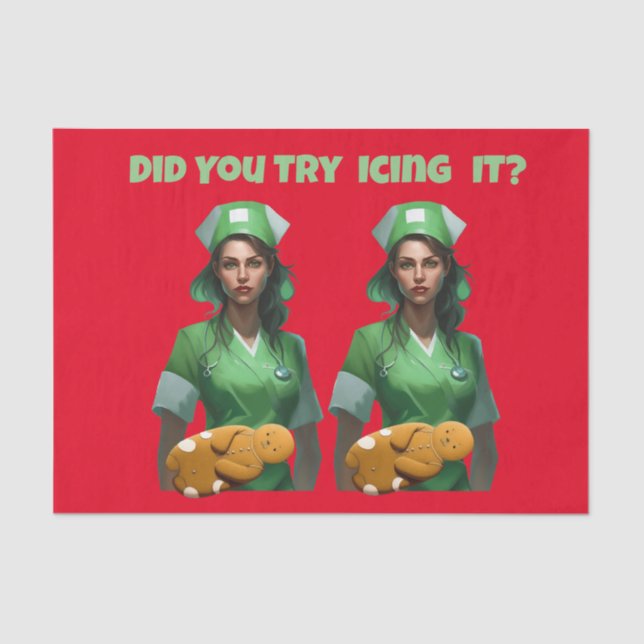 Papel De Seda Enfermera divertida que la hace Thunder_Cove (Anverso)