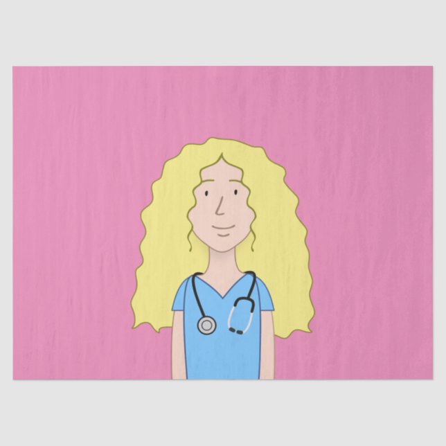 Papel De Seda Enfermera rubia (Anverso)